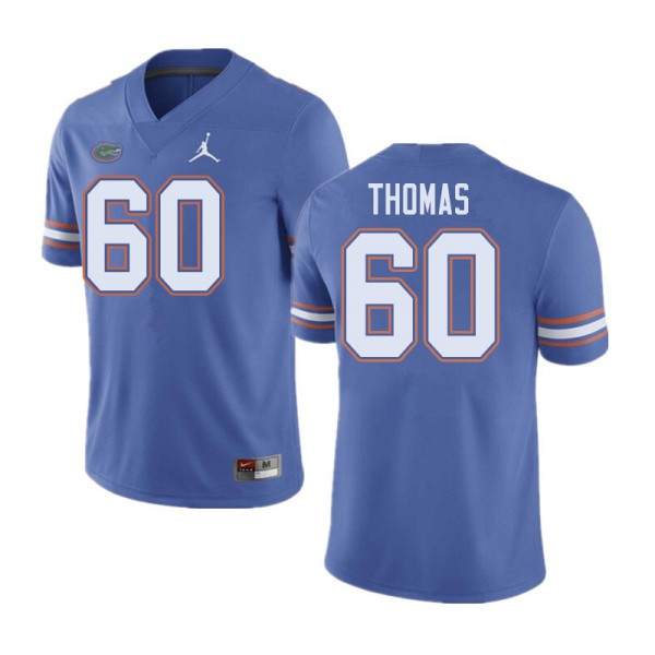 Jordan Brand Men #60 Da'Quan Thomas Florida Gators College Football Jersey Blue